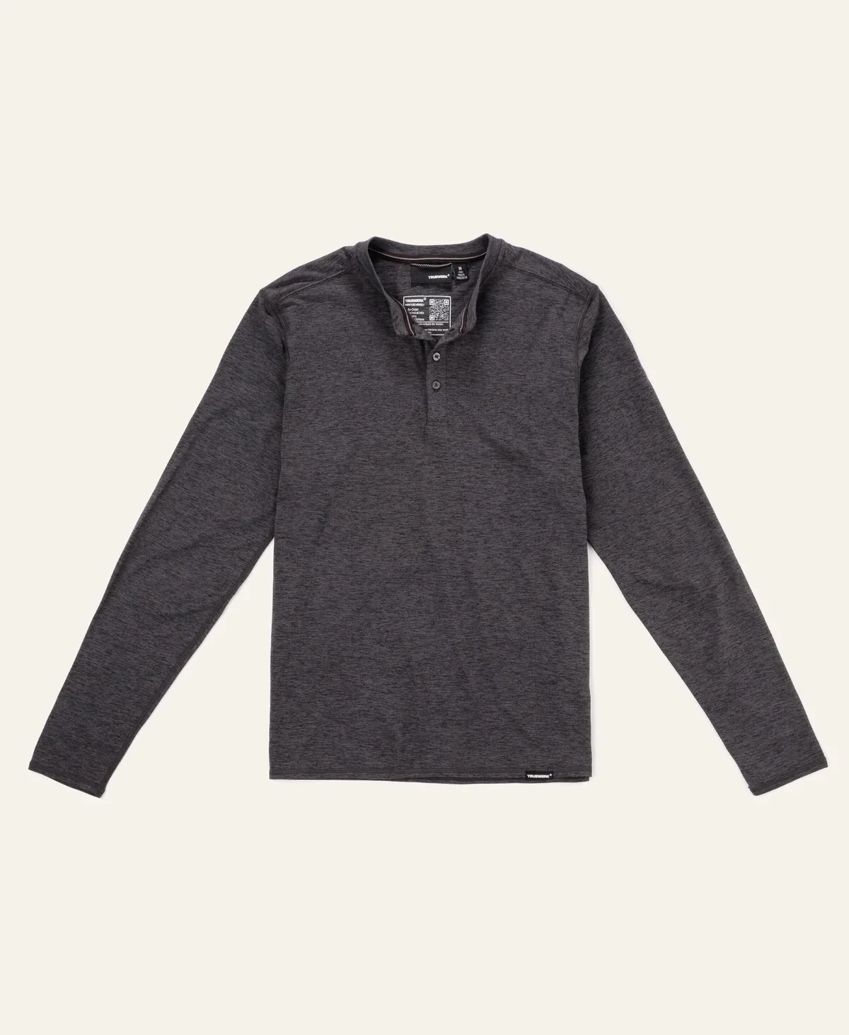 TRUEWERK Men's B2 Midweight Henley Long Sleeve Shirt