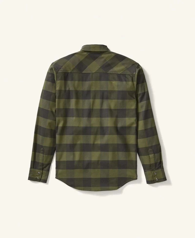 TRUEWERK Men's Tech Flannel DWR Snap-Front Long Sleeve Work Shirt - Image 4