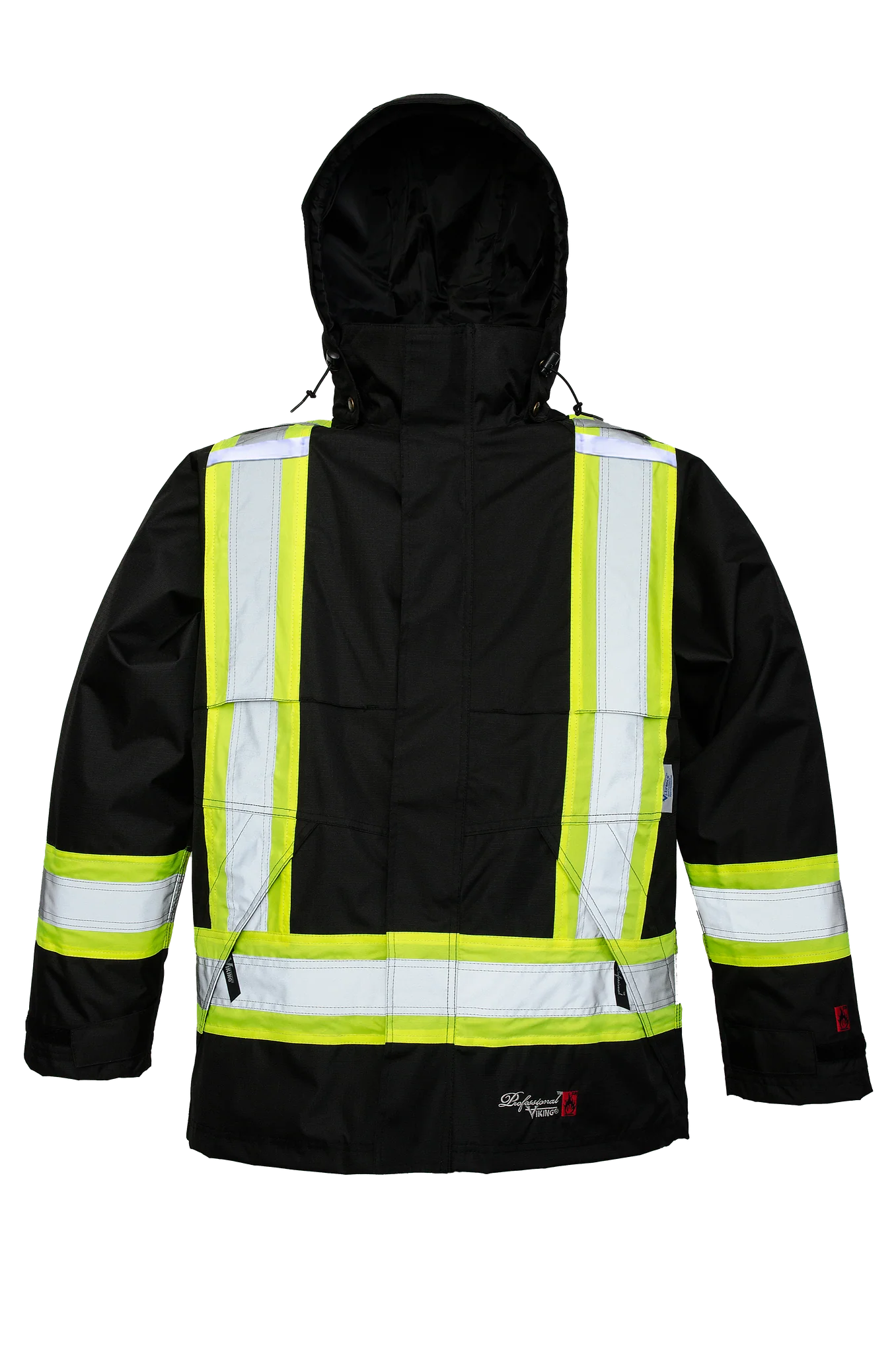 Viking Men's Professional® Journeyman Hi-Vis Class 1 Waterproof FR Trilobal Rip-Stop Hooded Jacket
