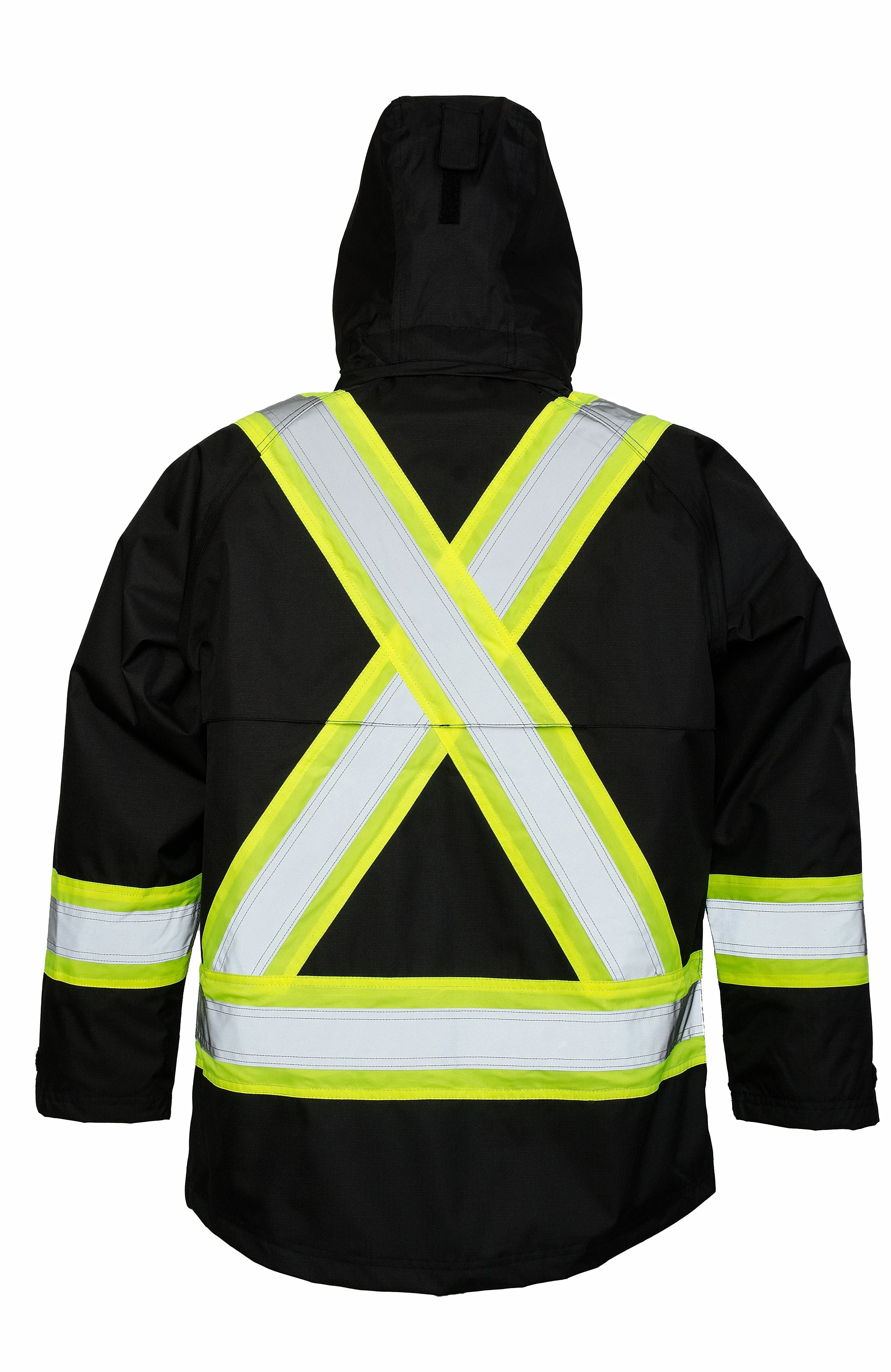 Viking Men's Professional® Journeyman Hi-Vis Class 1 Waterproof FR Trilobal Rip-Stop Hooded Jacket - Image 2