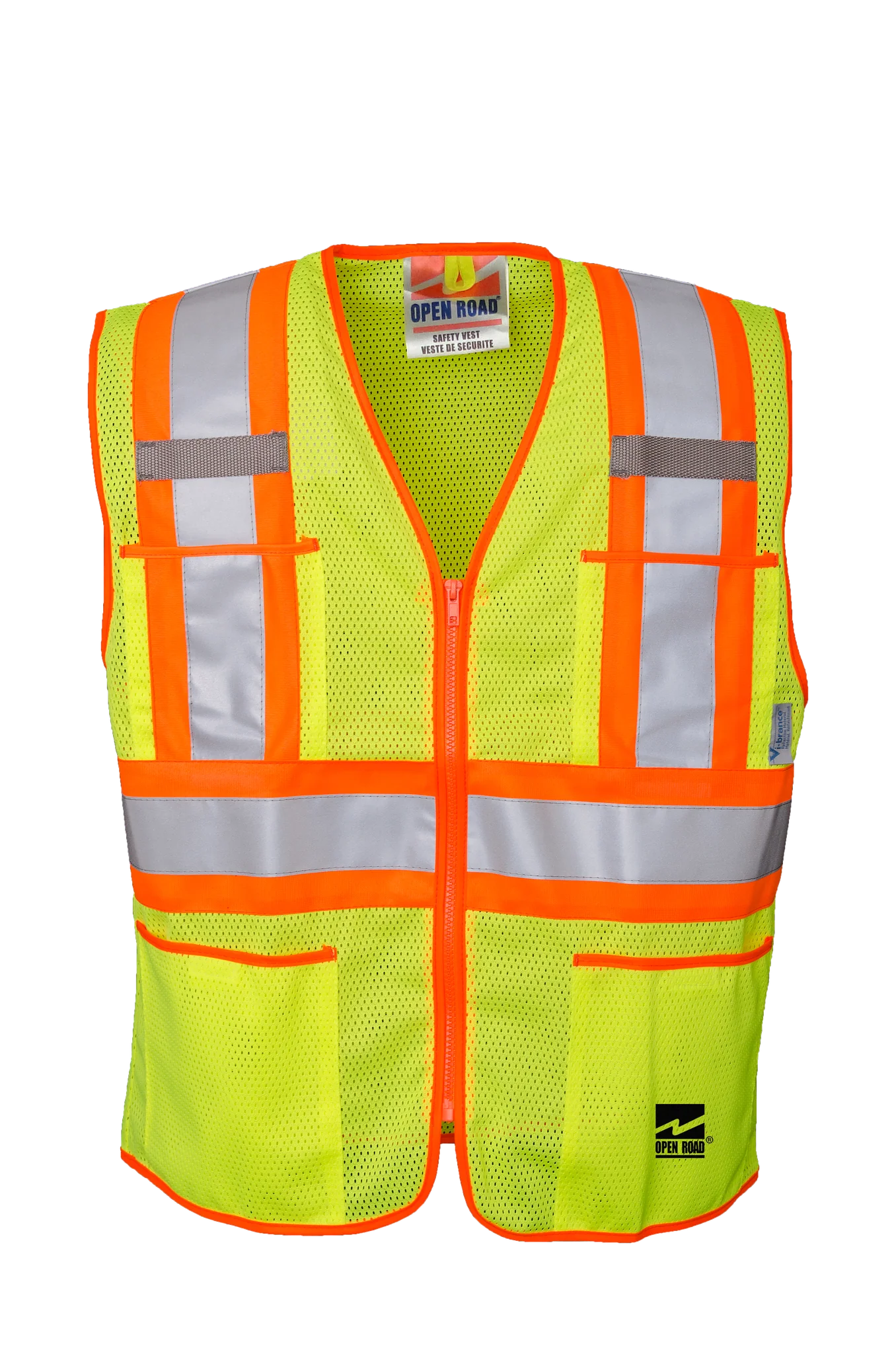 Viking Men's Open RoadĀ® Zipper Safety Vest_Green