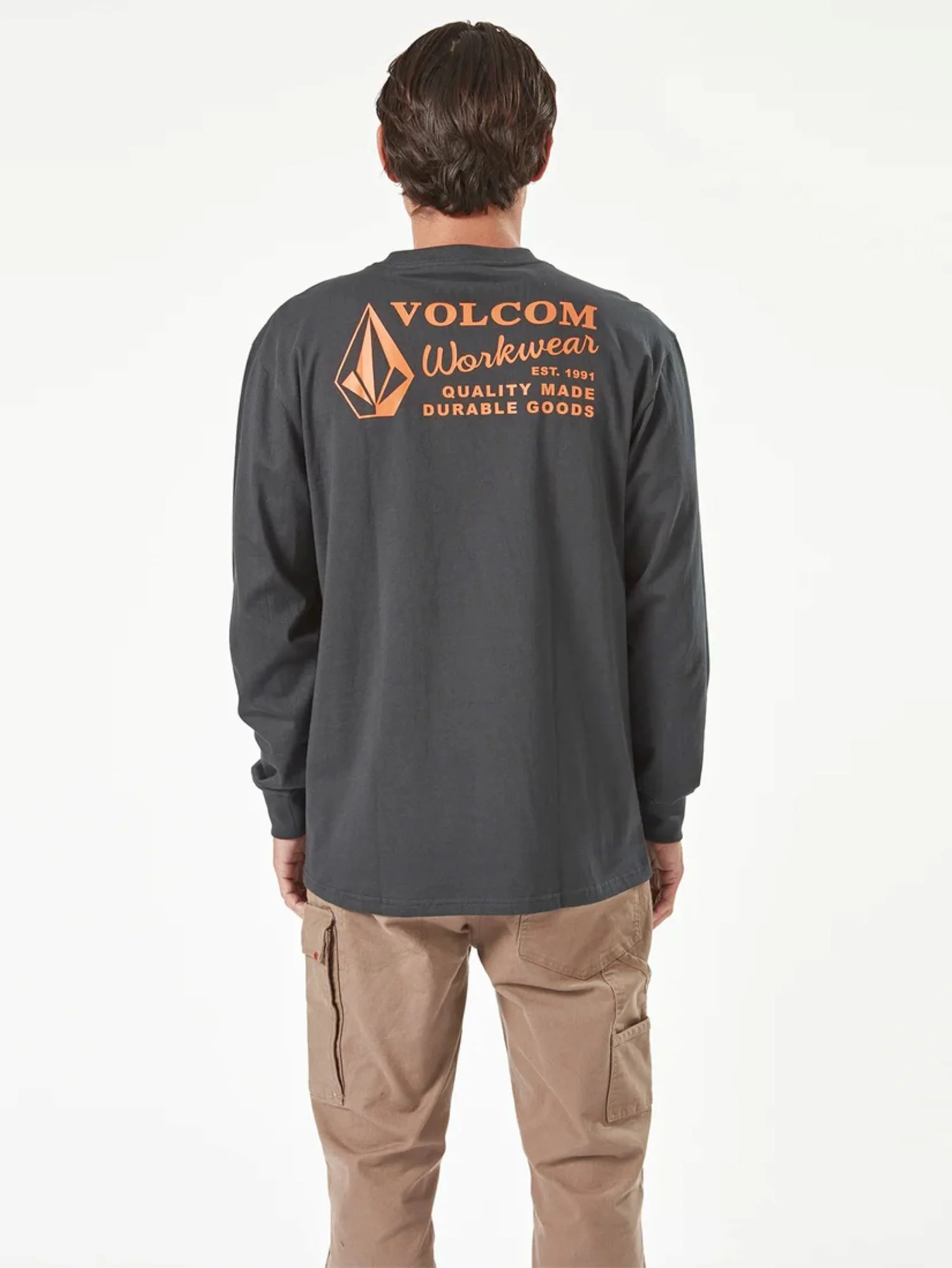 Volcom Men's Logo Graphic Heavyweight Cotton Long Sleeve T-Shirt - Image 4