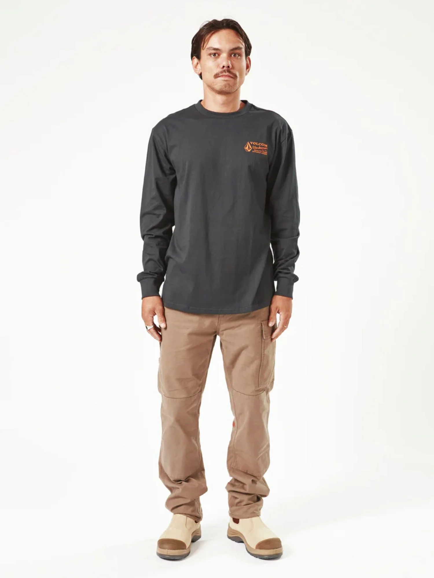 Volcom Men's Logo Graphic Heavyweight Cotton Long Sleeve T-Shirt - Image 5