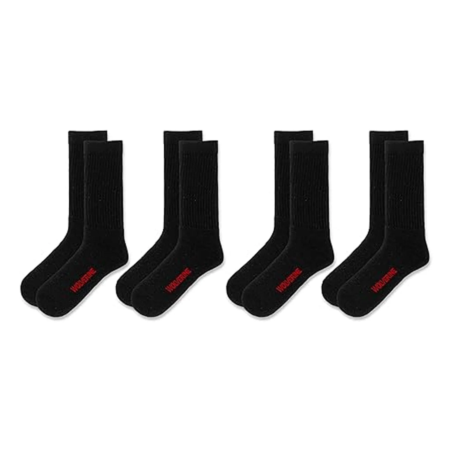 Wolverine Men's Cotton Boot Crew Sock (4-Pack) - Image 6