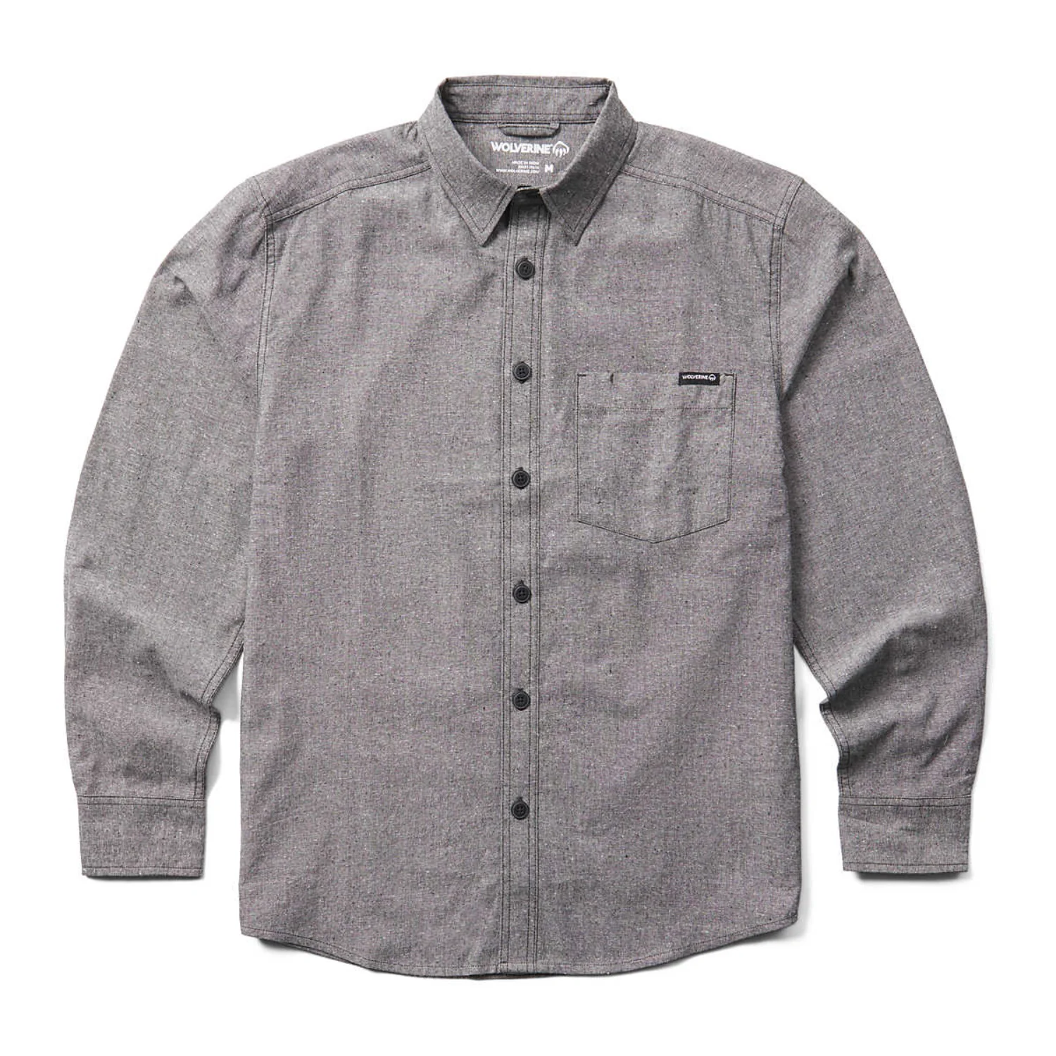 Wolverine Men's Re-Built Chest Pocket Button-Up Long Sleeve Work Shirt