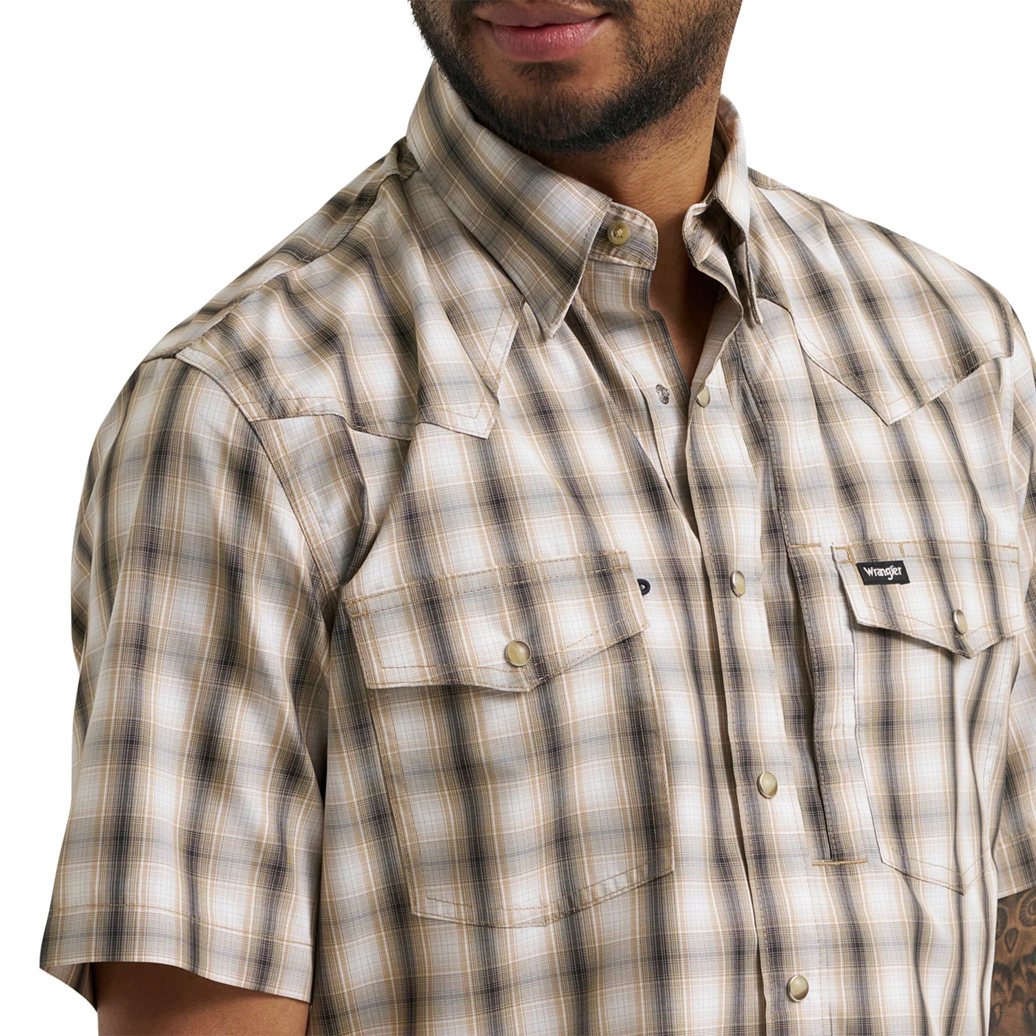 Wrangler Men's All Terrain Gear Men's Plaid Performance Shirt - Image 4