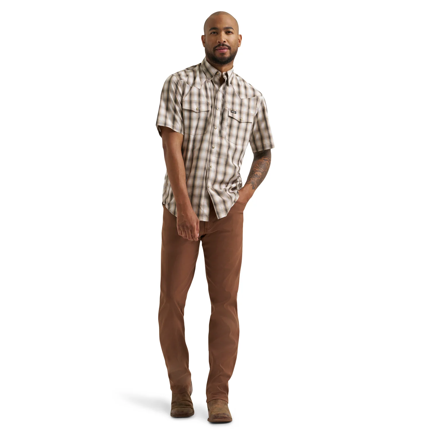 Wrangler Men's All Terrain Gear Men's Plaid Performance Shirt - Image 9