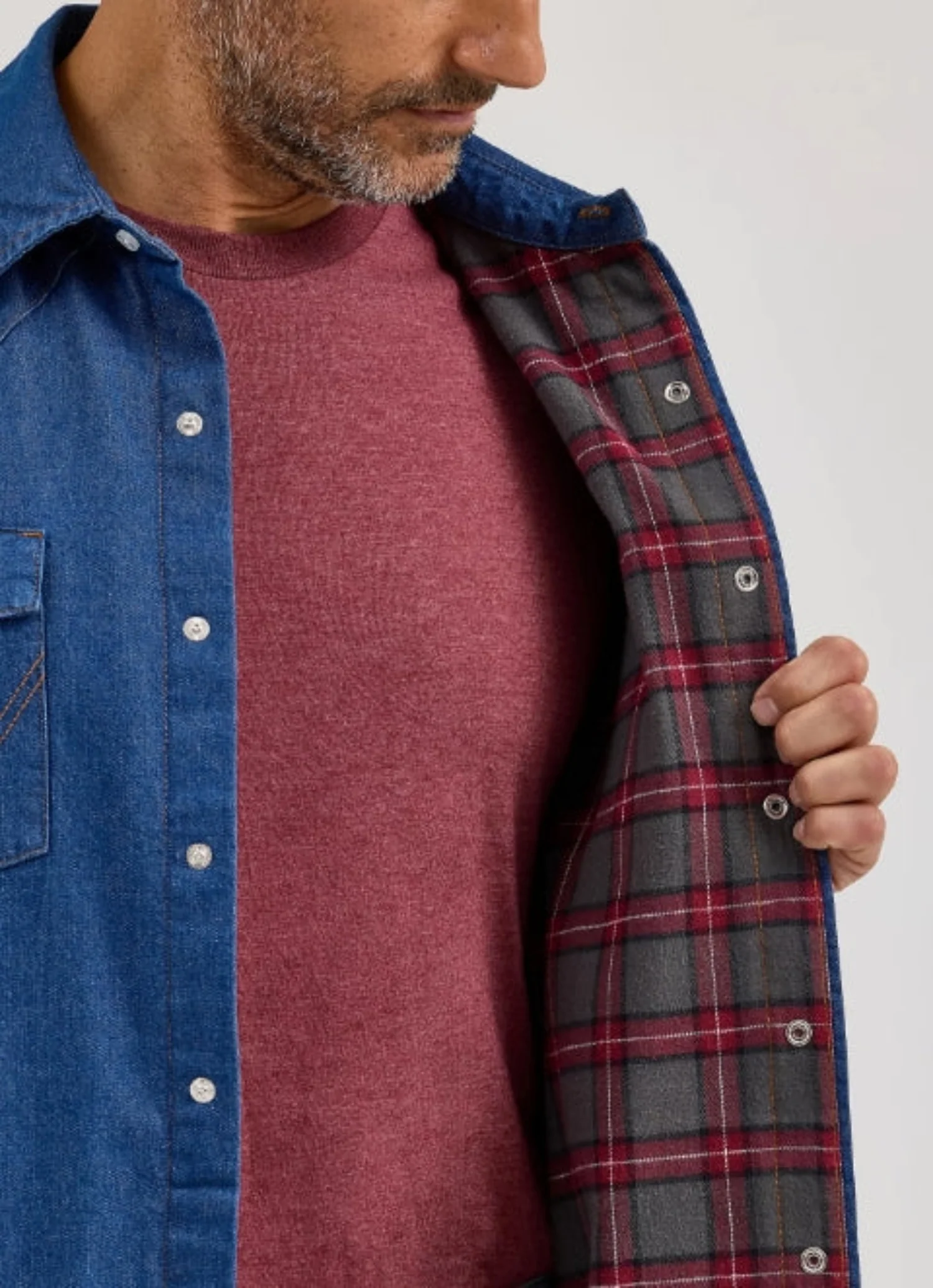 Wrangler Men's Cotton Flannel Lined Snap-Up Shirt Jac - Image 3