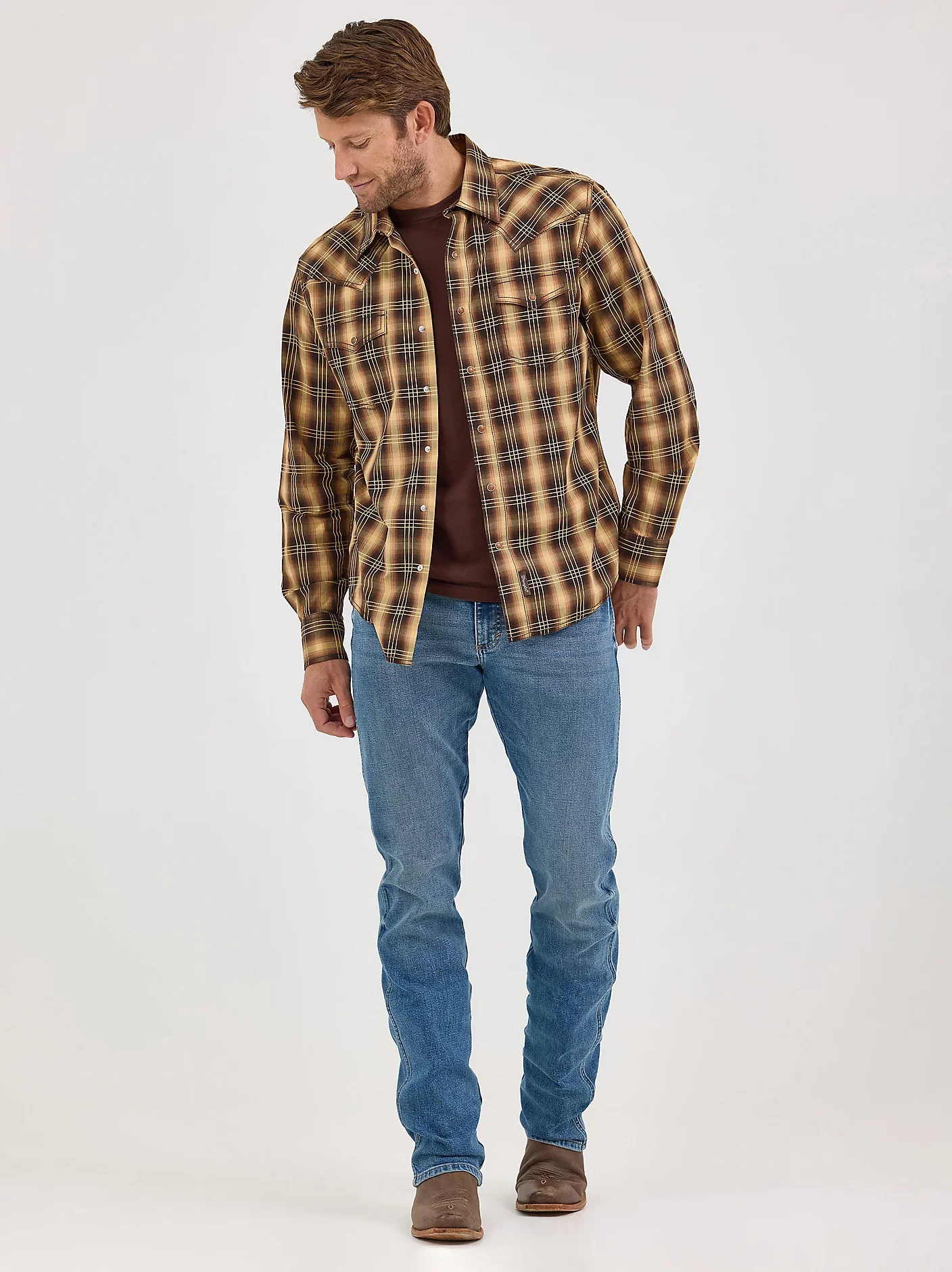 Wrangler Men's Retro® Premium Cotton Snap-Front Long Sleeve Work Shirt - Image 4