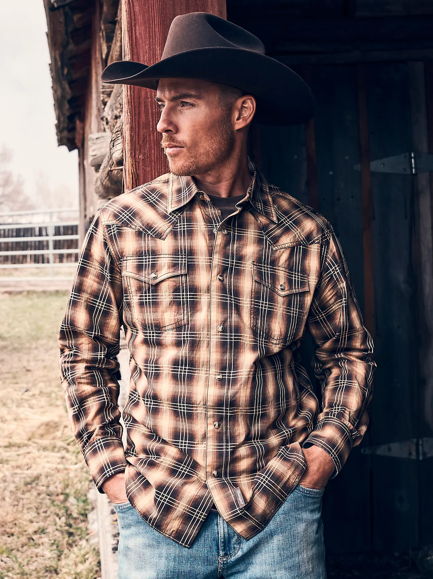 Wrangler Men's Retro® Premium Cotton Snap-Front Long Sleeve Work Shirt - Image 5
