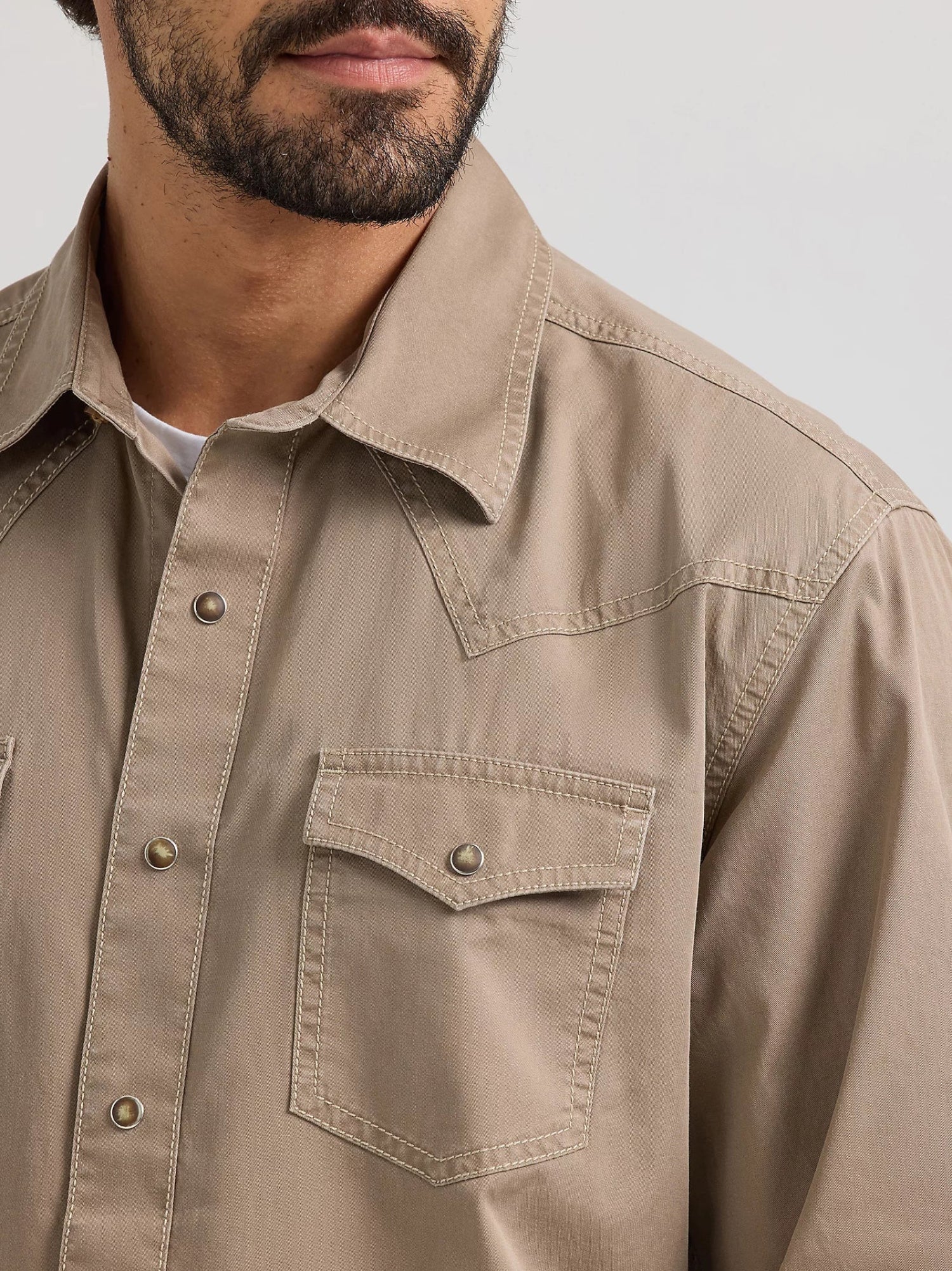 Wrangler Men's Retro® Premium Snap-Up Long Sleeve Work Shirt - Image 3