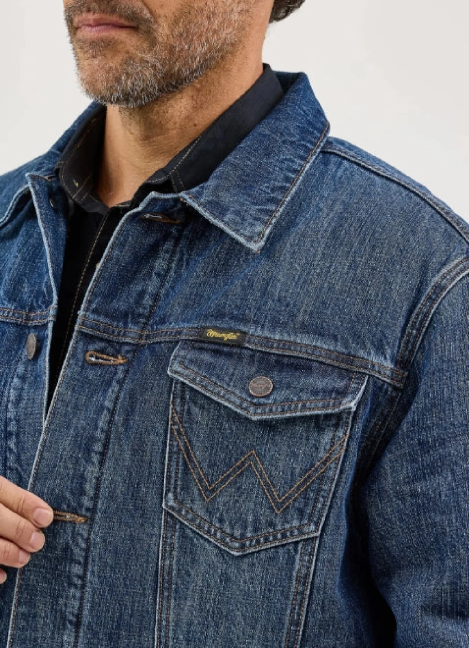 Wrangler Men's Retro® Sherpa Lined Button Denim Jacket - Image 2