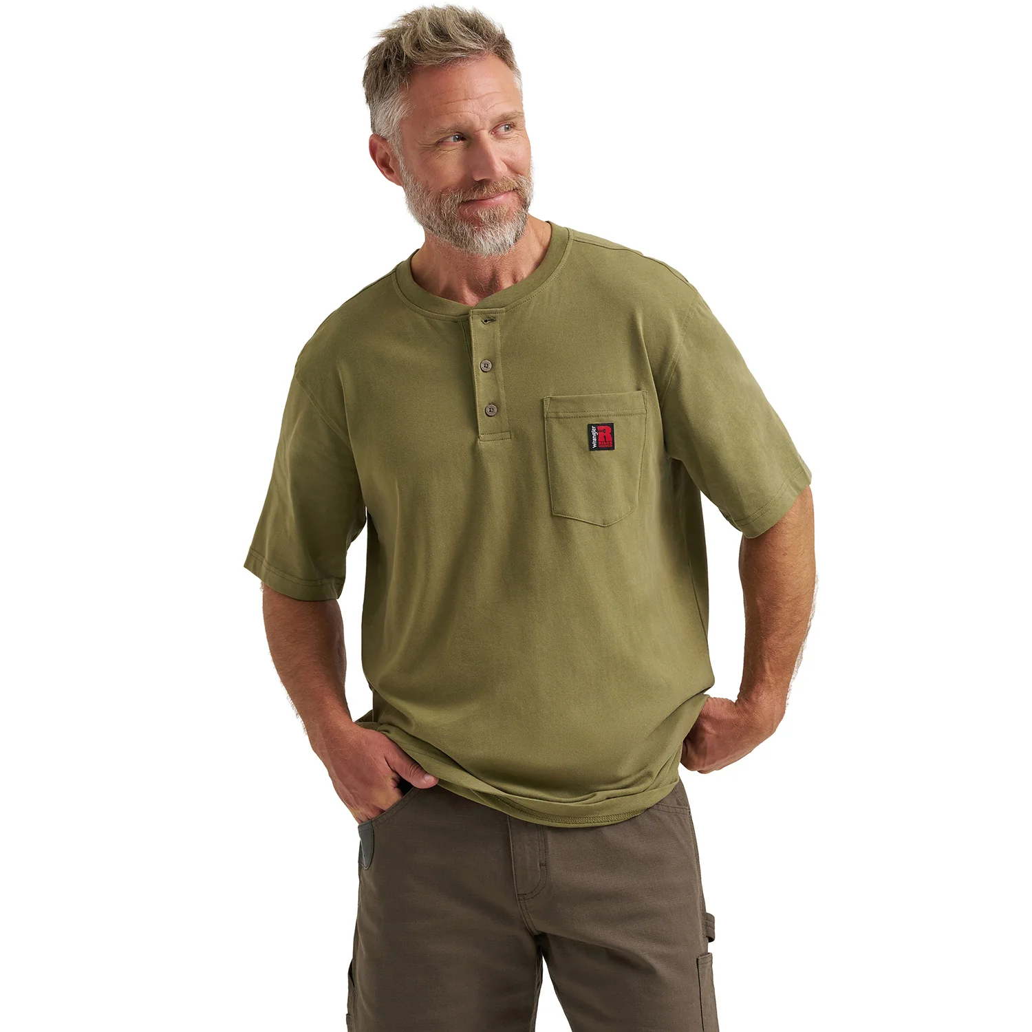 Wrangler Men's RIGGS Workwear® Short Sleeve Relaxed Henley