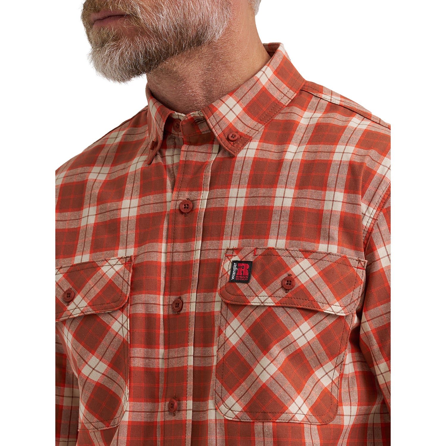Wrangler Men's RIGGS Workwear® Foreman Plaid Work Shirt - Image 4
