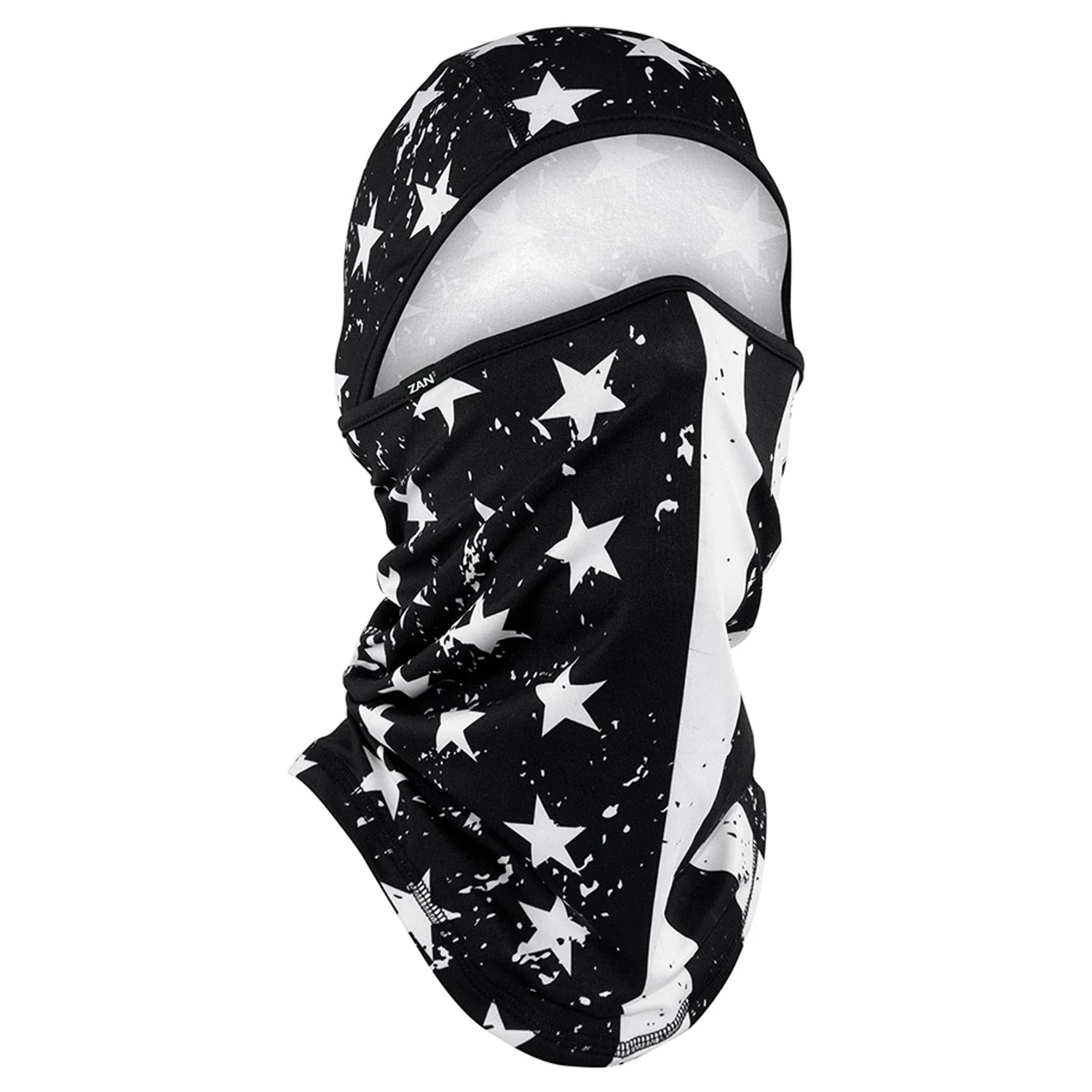ZAN Headgear Convertible Balaclava Sportflex® UPF50+_Black/White Flag